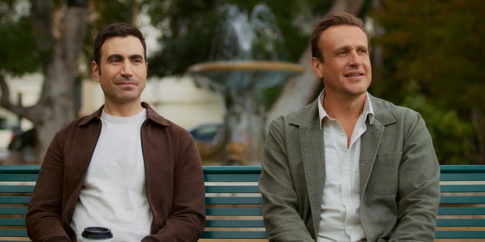 Brett Goldstein and Jason Segel in "Shrinking," now streaming on Apple TV.