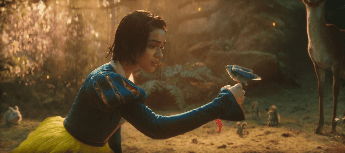 Rachel Zegler as Snow White in DISNEY's live-action SNOW WHITE. Photo courtesy of Disney. © 2024 Disney Enterprises, Inc. All Rights Reserved.