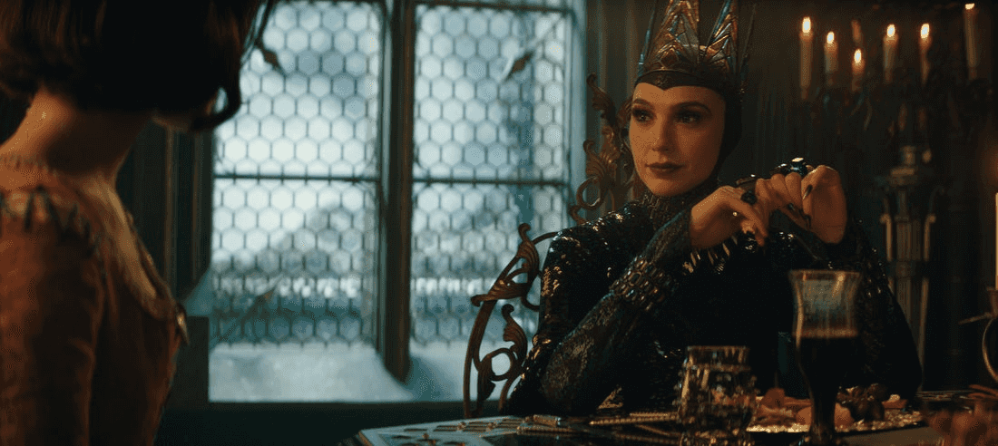 (L-R) Rachel Zegler as Snow White and Gal Gadot as Evil Queen in DISNEY's live-action SNOW WHITE. Photo courtesy of Disney. © 2024 Disney Enterprises, Inc. All Rights Reserved.