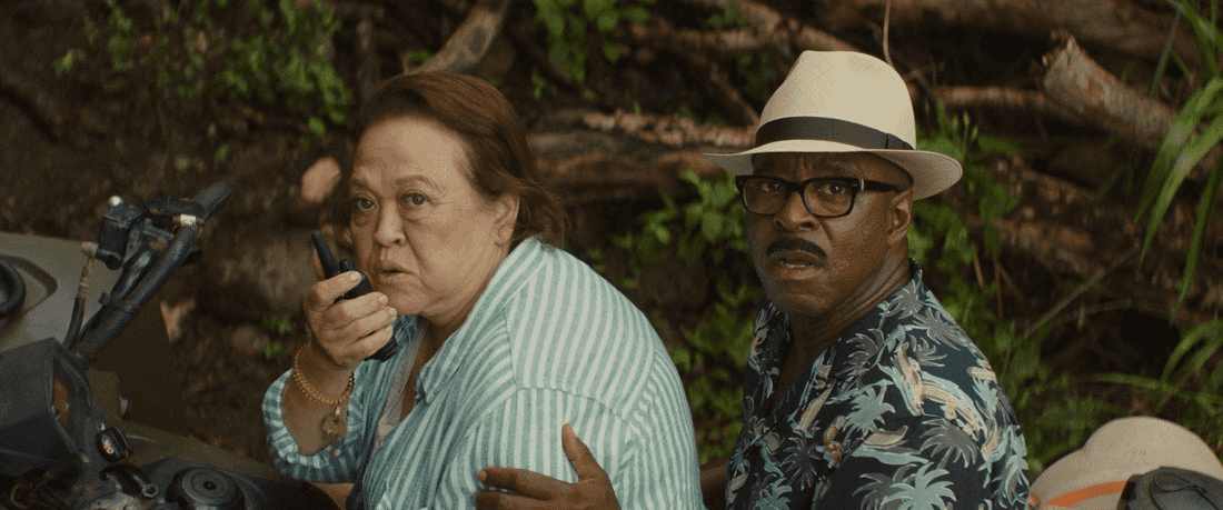 (L-R) Amy Hill as Tūtū and Courtney B. Vance as Cobra Bubbles in Disney’s live-action LILO & STITCH. Photo courtesy of Disney. © 2025 Disney Enterprises Inc. All Rights Reserved.