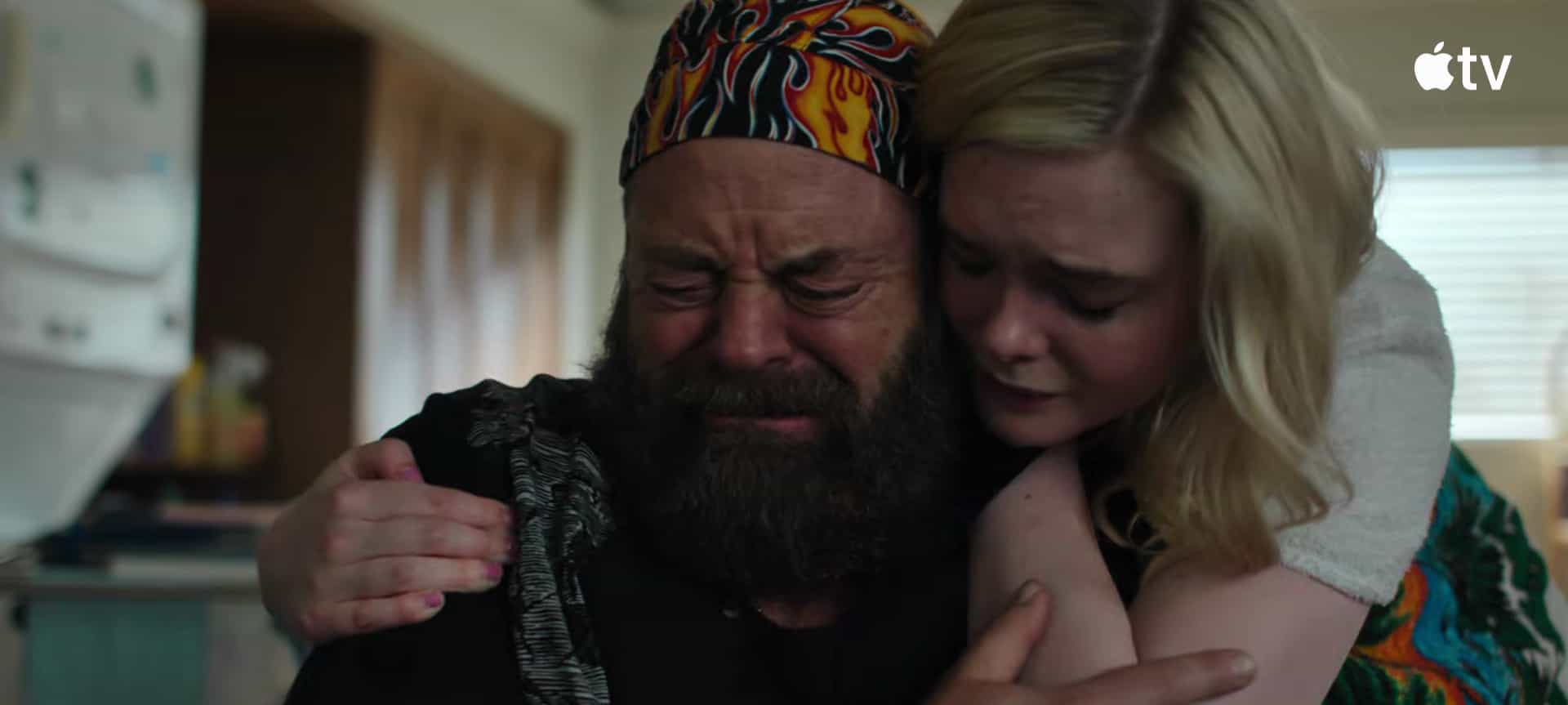 Nick Offerman and Elle Fanning in "Margo’s Got Money Troubles," premiering April 15, 2026 on Apple TV.