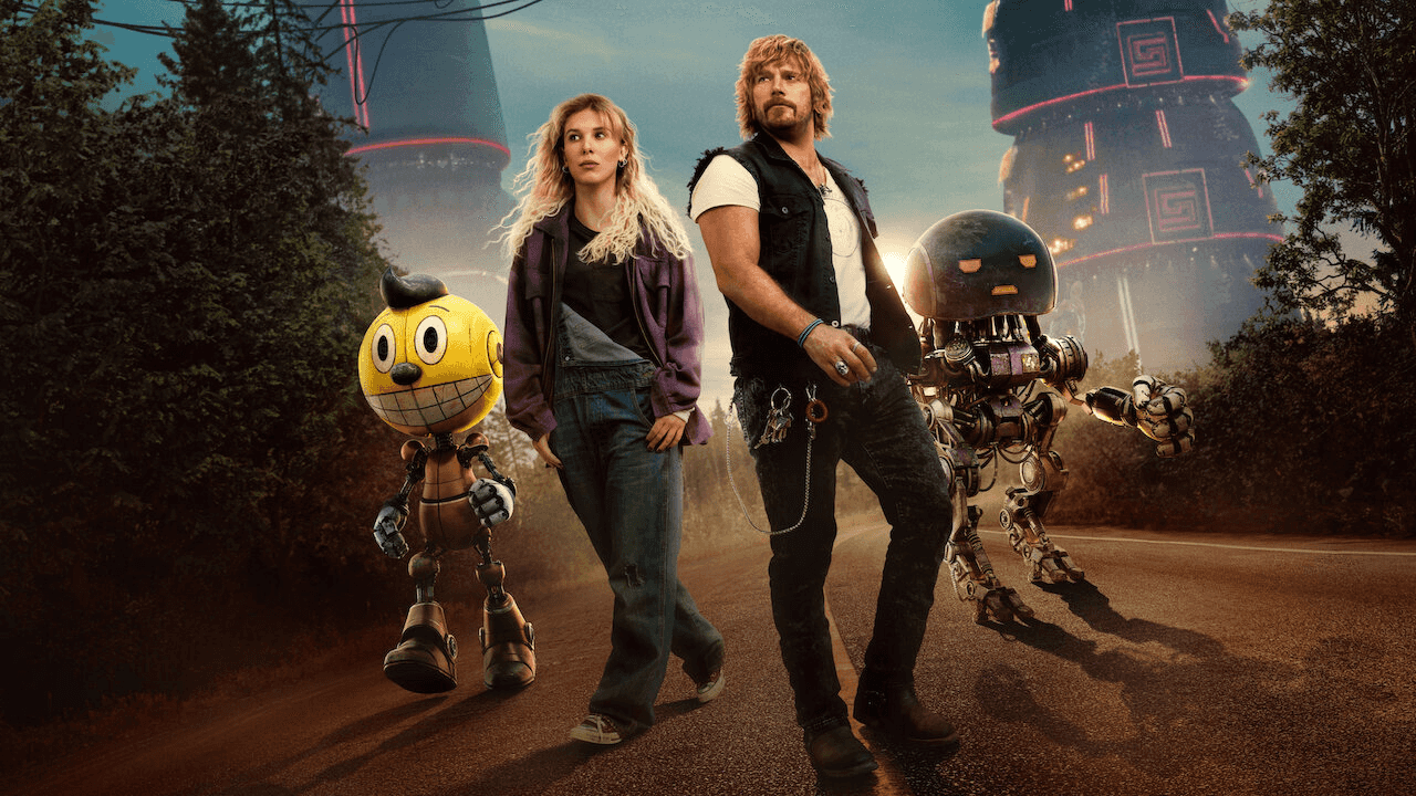 Millie Bobby Brown and Chris Pratt in The Electric State