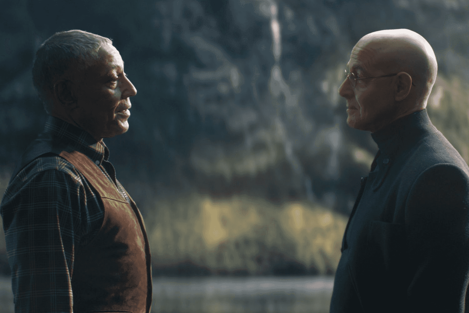 Stanley Tucci and Giancarlo Esposito in The Electric State